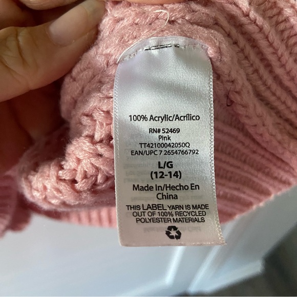 Time & Tru Pink Knit Sweater Size Large - Picture 6 of 10